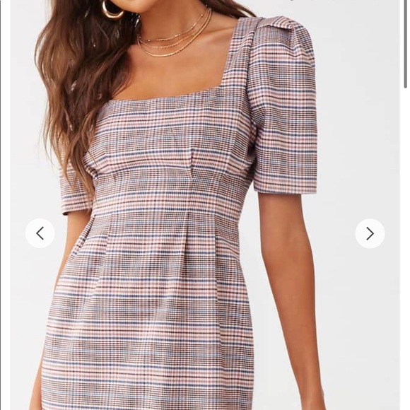 glen plaid mini dress